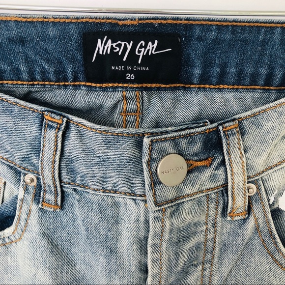NWT Nasty Gal Paint Brush Boyfriend Jeans - Picture 3 of 7